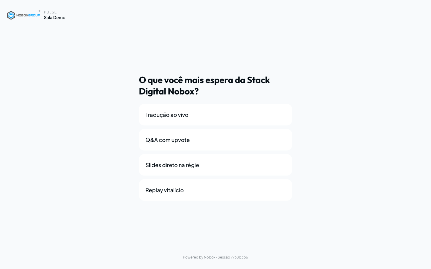 Nobox em produção